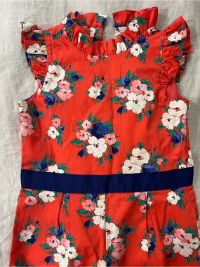 Floral Orange Jumpsuit